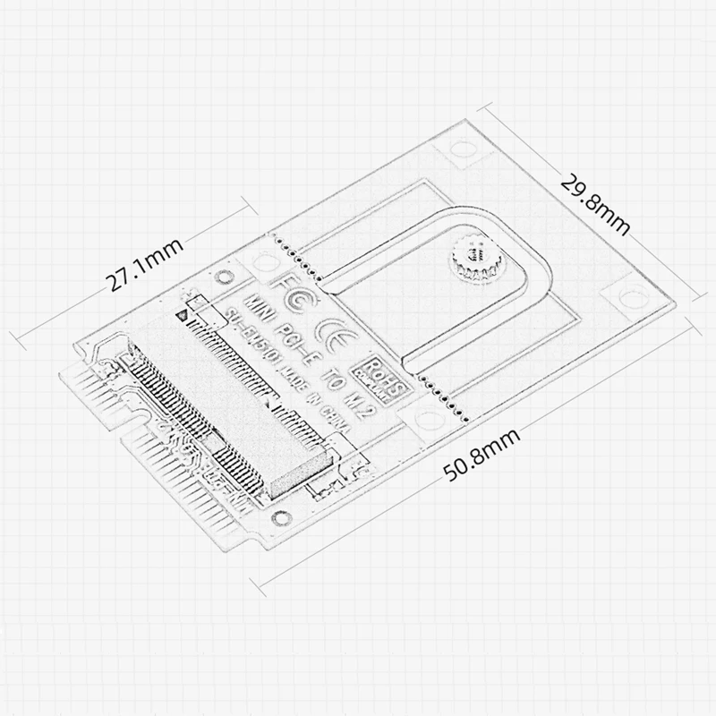 Mini PCI-E Sang M.2 Chuyển Đổi Adapter Card Mở Rộng M.2 NGFF Phím E Giao Diện Cho M.2 Bluetooth Không Dây Wifi Module laptop