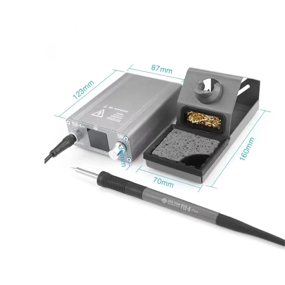 Estação de solda original oss t12, 75w, display digital, temperatura constante com pontas t12 para ferramentas de reparo de soldagem de precisão diy