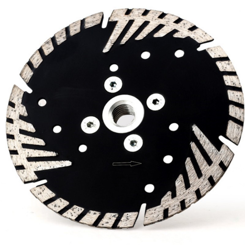 1 шт., 125 мм, алмазное турболезвие с наклонными защитными зубьями, пильное полотно для гранита, мрамора, бетона, режущий диск M14, резьба