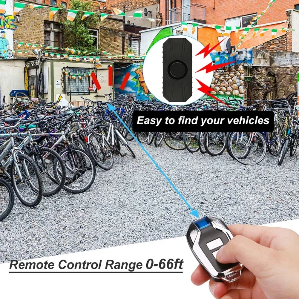 Alarme de vibração de bicicleta sem fio, carga usb, à prova d'água, motocicleta, bicicleta elétrica, controle remoto, sensor de segurança anti-perda