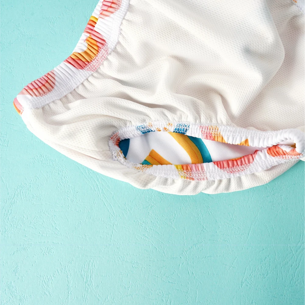 Elinfant-pañales de natación elásticos para bebé, cómodos, con estampado de moda, reutilizables, lavables, pantalones de piscina