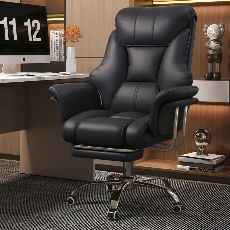 Sillas para juegos Silla de oficina Silla de jefe, computadora de oficina en casa Sofá cómodo, la sala de estudio puede tumbarse y girar