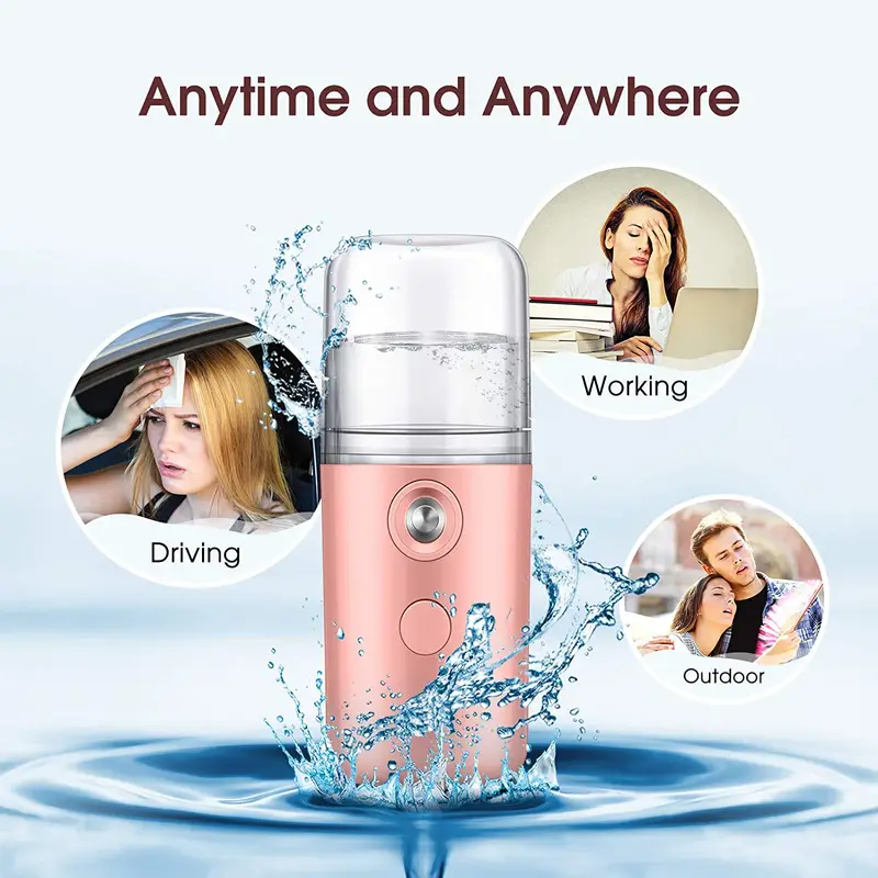 30ML Mini Facial Steamer Persoonlijke Nano Sproeier USB Vernevelaar Luchtbevochtiger Hydraterende Hydraterende Vrouwen Schoonheid Huidverzorging Tool