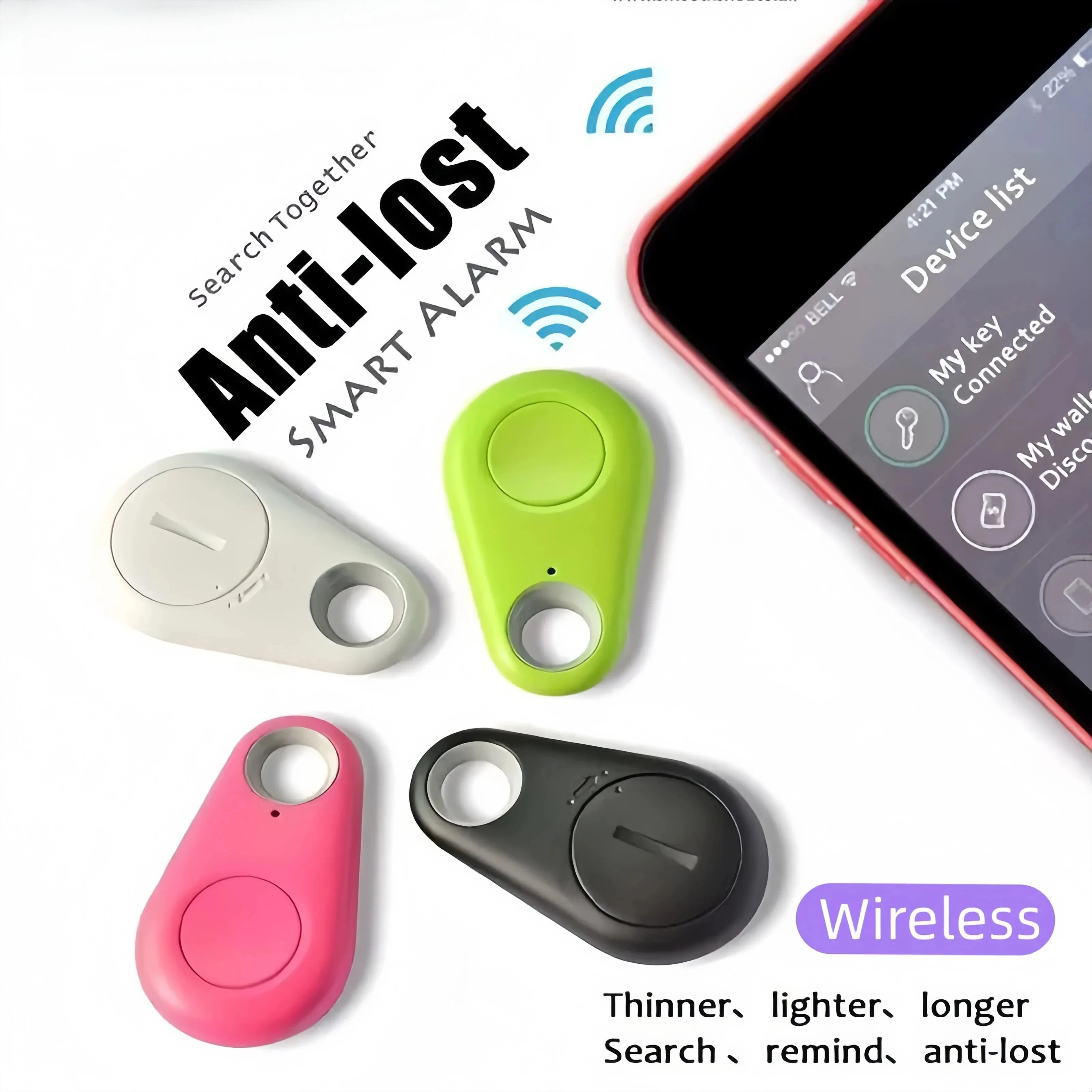 Mini GPS Pet Tracker Portemonnee Anti-verloren apparaat met tweewegpositionering voor Android-smartphones Huisdieraccessoires