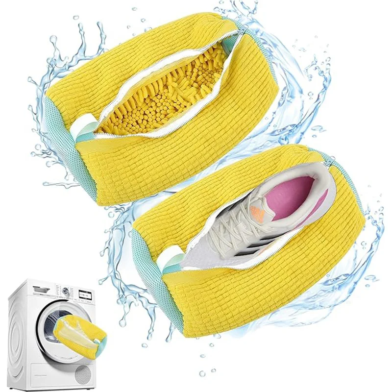 New Washing Shoes Bag Cotton Laundry Net Fluffy fibers Easily remove dirt Washing Bags Anti-deformation Shoes Clothes Organizer