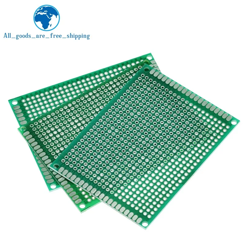 TZT  6*8 6X8cm Double Side Prototype Plate Breadboard Universal Circuit Board