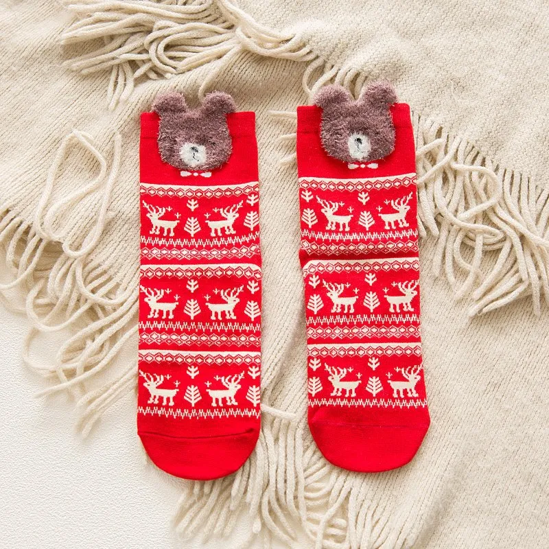 Adornos de calcetines navideños de dibujos animados, adornos navideños para el hogar, regalos de Navidad, suministros de Feliz Año Nuevo