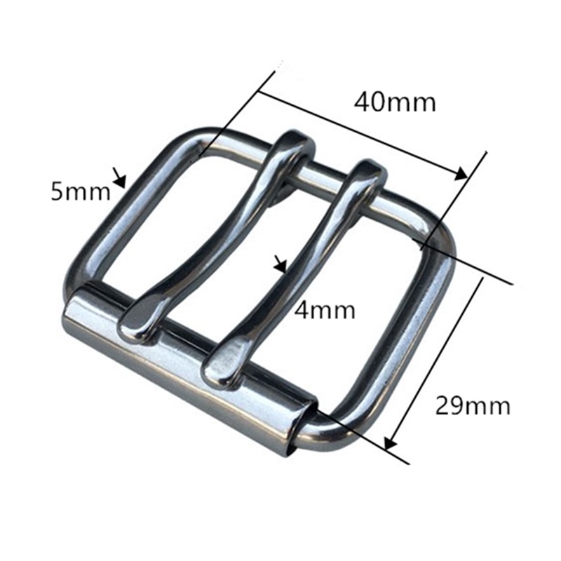 Fivela de pino duplo de aço inoxidável, cinto de cowboy sólido, cabeça de faixa de rolo 45mm 41mm 40mm