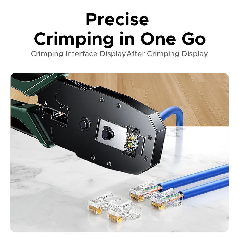 UGREEN RJ45 Обжимной инструмент Сетевой кабель Punch Lan Tools для Cat5e/6/6a 8P Ethernet-кабель Разъем RJ45 6P Разъем RJ11