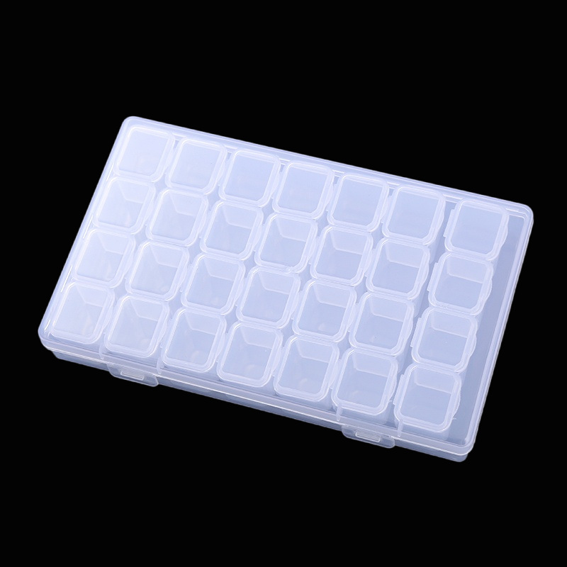 新しい 28 グリッドプラスチックジュエリー収納ボックスネックレスイヤリングリングジュエリー包装オーガナイザーポータブル錠剤薬収納ボックス