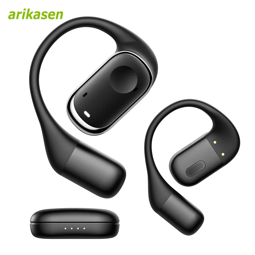 Open-Ear-Kopfhörer mit stabilem Komfort und hochauflösendem Klang, Pure Bass Boost Bluetooth 5.3-Ohrhörer, OWS-Funkkopfhörer für den Sport