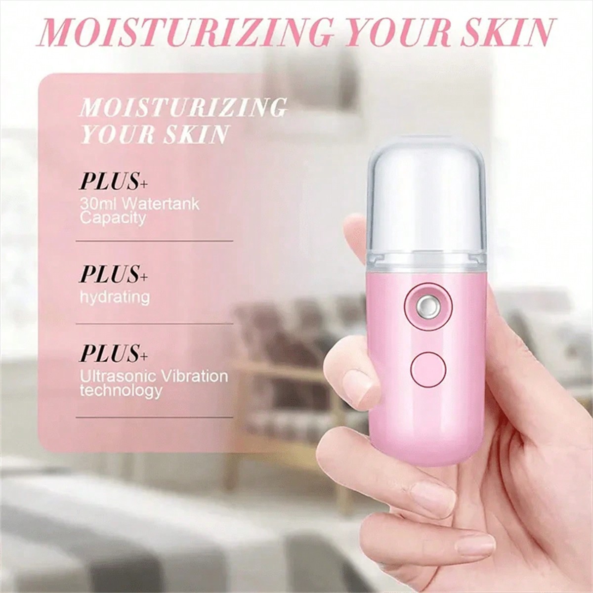 Nano Nebulizzatore Spruzzatore Nebulizzatore portatile per il viso Umidificatore idratante Pratico spruzzatore d'acqua Strumento di bellezza Spruzzatore idratante