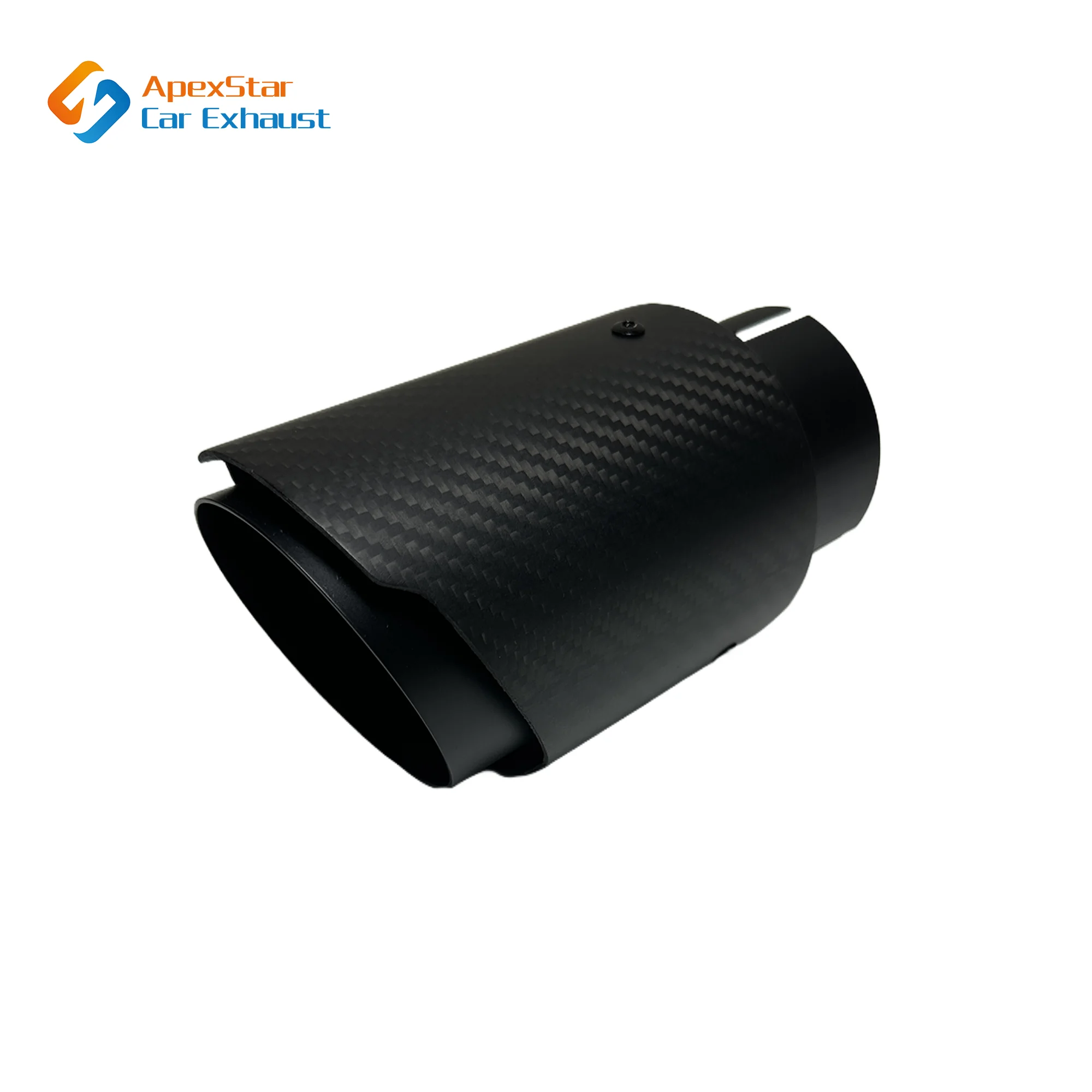 1 Stücke Auto Matte Carbon Faser Auspuffanlage Rohrspitze Gerade Universal Schwarz Edelstahl