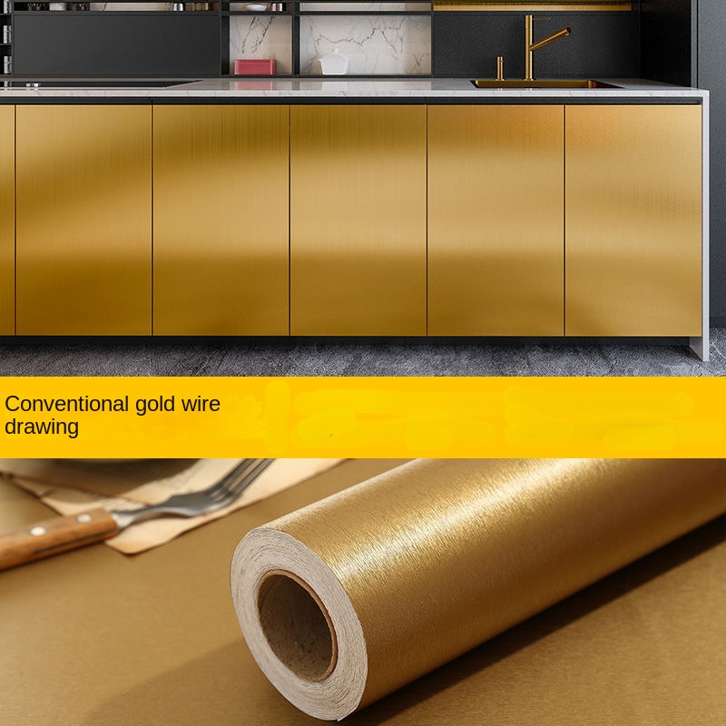 Pegatina autoadhesiva cepillada de acero inoxidable, aire acondicionado, lavadora, puerta de armario, papel tapiz impermeable, decoración del hogar