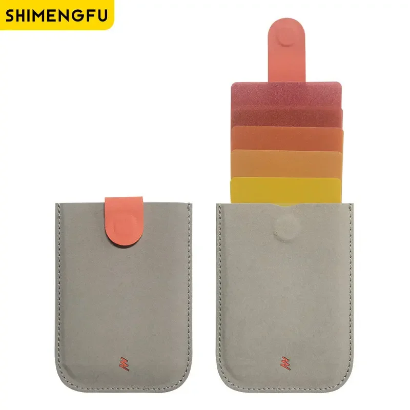 DAX V1 V2 V3 RFID tarjetero de cuero cartera portátil minimalista para hombres y mujeres funda para tarjeta de crédito bancaria monedero