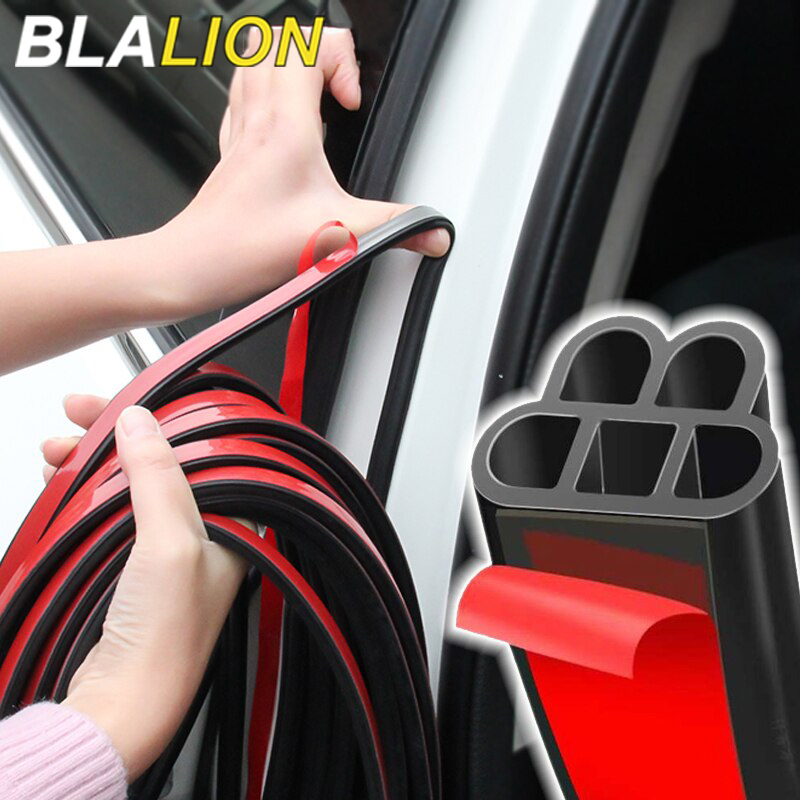 BLALION Tira de vedação de porta de carro de borracha, protetor de vedação de camada dupla, à prova de som, à prova d'água, tiras meteorológicas para porta, capô, porta, porta-malas