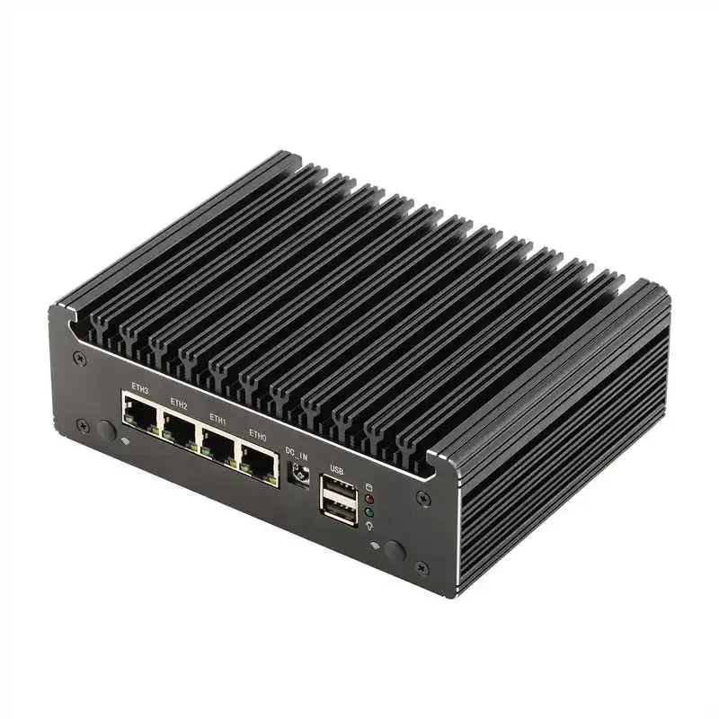 Mini Computer with 4 LANs i226-V 2.5G AES-Ni Intel N100 Pentium N6005 Pfsense Firewall Router Server Computer 4*USB 1*COM RJ45