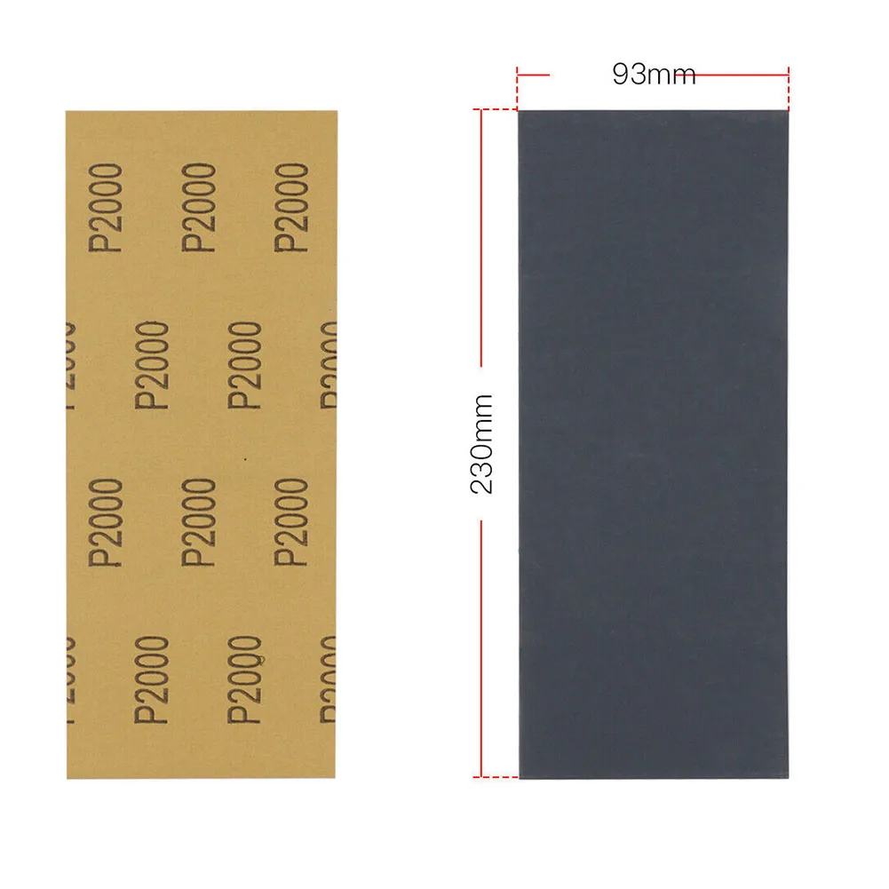 5Pcs Wet And Dry Sandpaper 2000 2500 3000 5000 7000 Mixed Grits Sander Paper For Metal Polishing 93x230mm