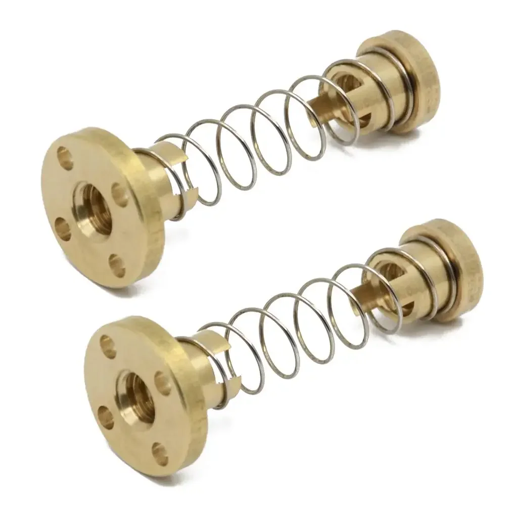 2 pezzi T8 anti-gioco vite di piombo in ottone dado a molla eliminazione gap passo 2mm piombo 2mm/4mm/8mm per parti della stampante 3D CNC