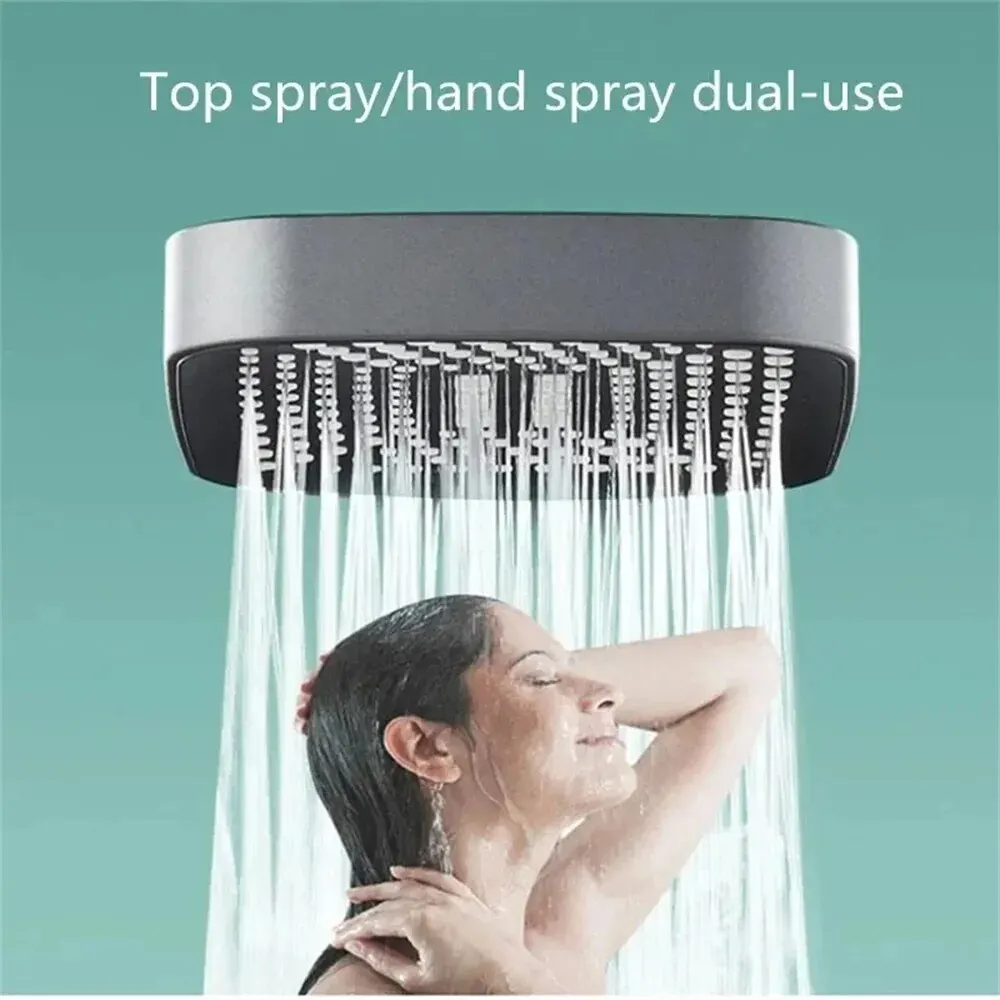 Verstellbarer Dusch kopf 3-Modus-Regenbrause Dusch kopf mit großem Durchfluss Hochdruck wassers pa render Dusch mischer Bad zubehör