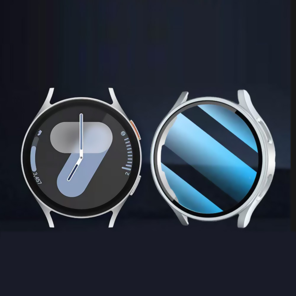 Tempered Glass+Case for Samsung Galaxy Watch 7/6/5/4 cover 44mm 40mm Full PC bumper screen protector Galaxy watch FE Accessories