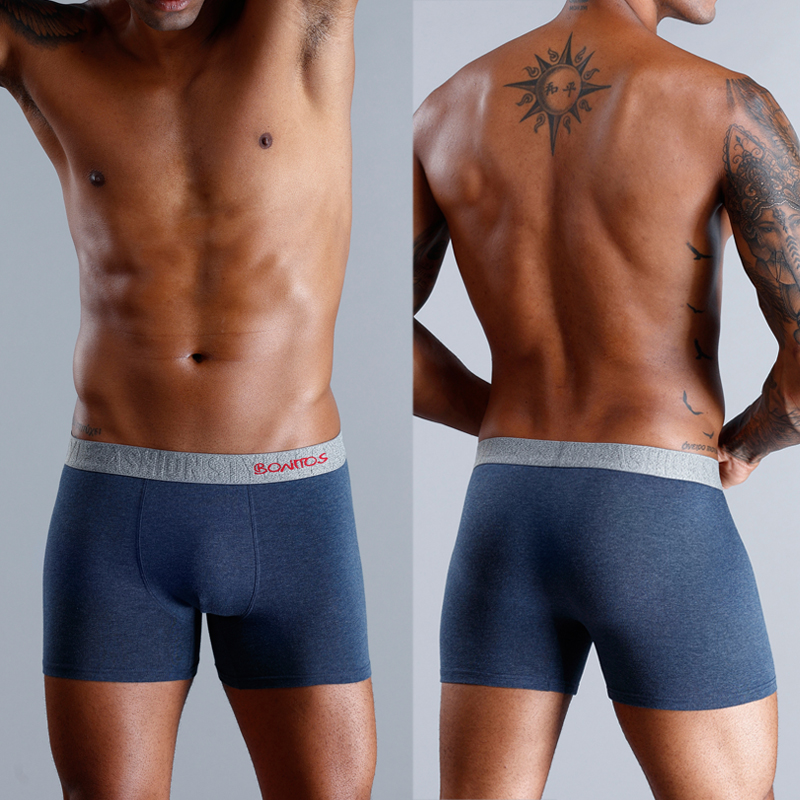 Calzoncillos bóxer de algodón para hombre, ropa interior Sexy, pene, 4 piezas, 2019