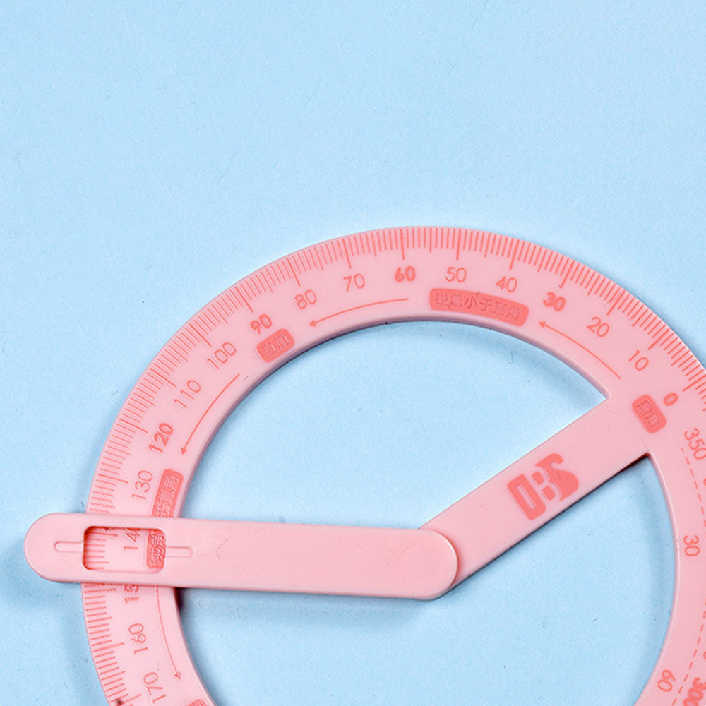 1PC 360 Degree Activity Protractor Student Angle Reader Teaching Aids Right Angle And Acute Drawing Stationery