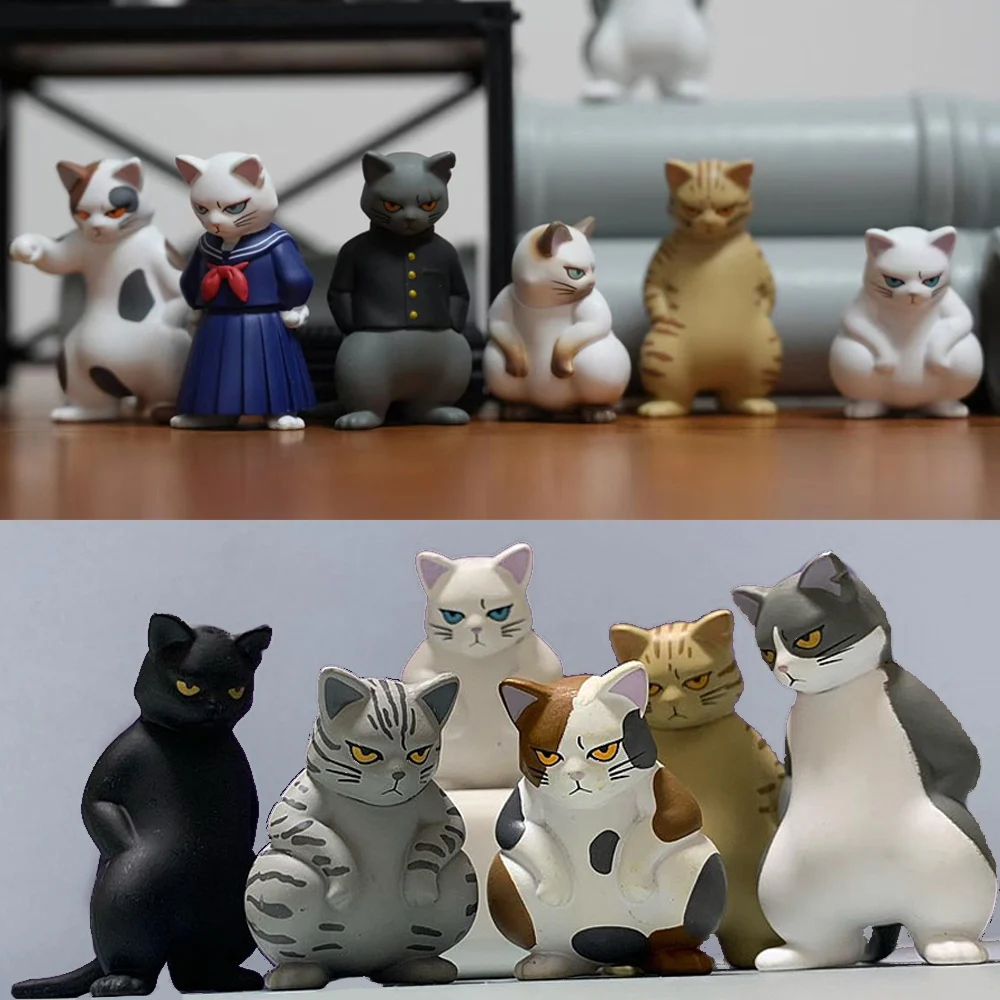 殺人子猫人形猛烈な猫アクションフィギュアおもちゃグッズミステリーブラインドボックステーブル装飾男の子子供の誕生日プレゼント