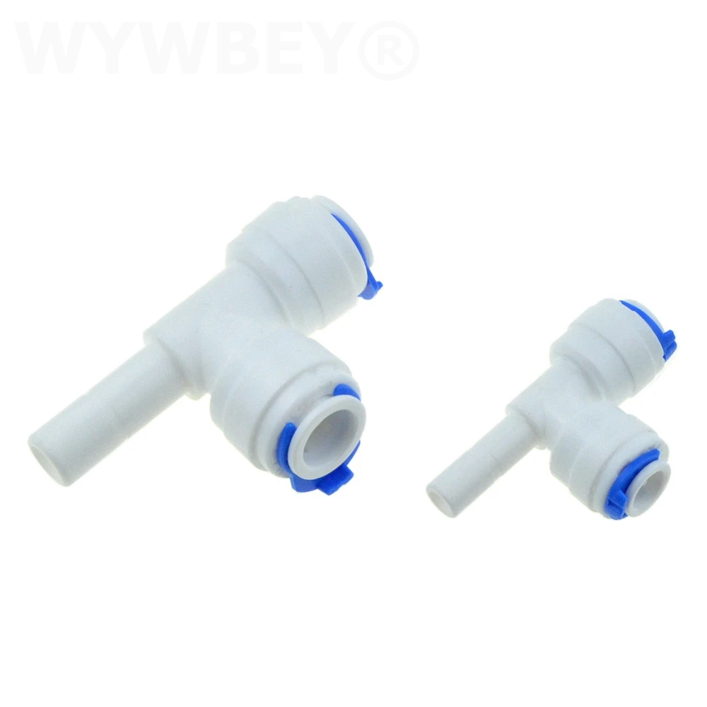 Thẩm Thấu Ngược 1/4 3/8 Ống Kết Nối Khớp Nối Nhanh 1/4 3/8 Thân L Thẳng Tee Nước RO Bể Cá Cảnh Phần Nhựa Đường Ống lắp