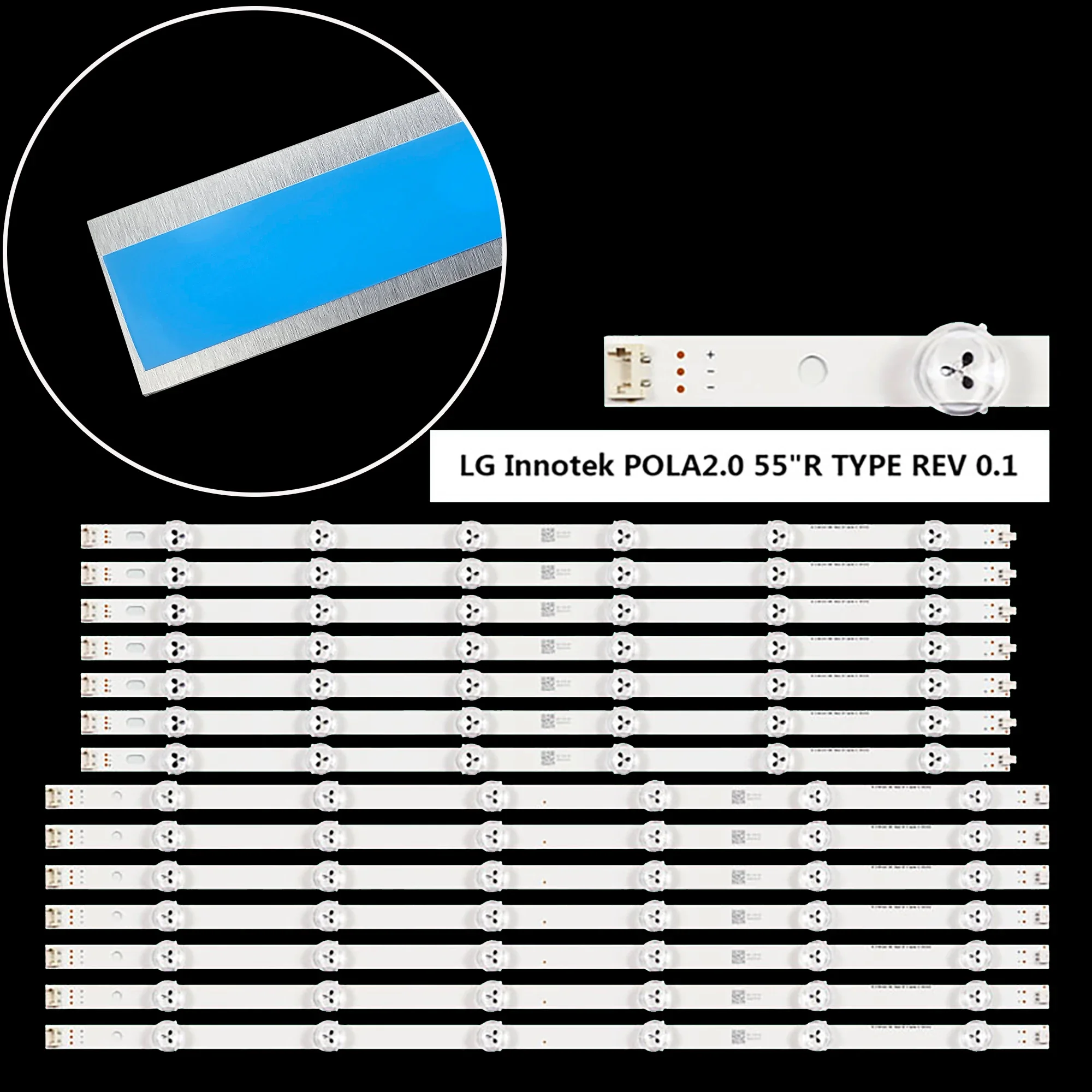Светодиодная лента заднего света для 55LA620S 55LA620V 55LA616V 55LA6154 55LN540S 55LN541U 55LN575U 55LN577S 55LN6108 55LN5100