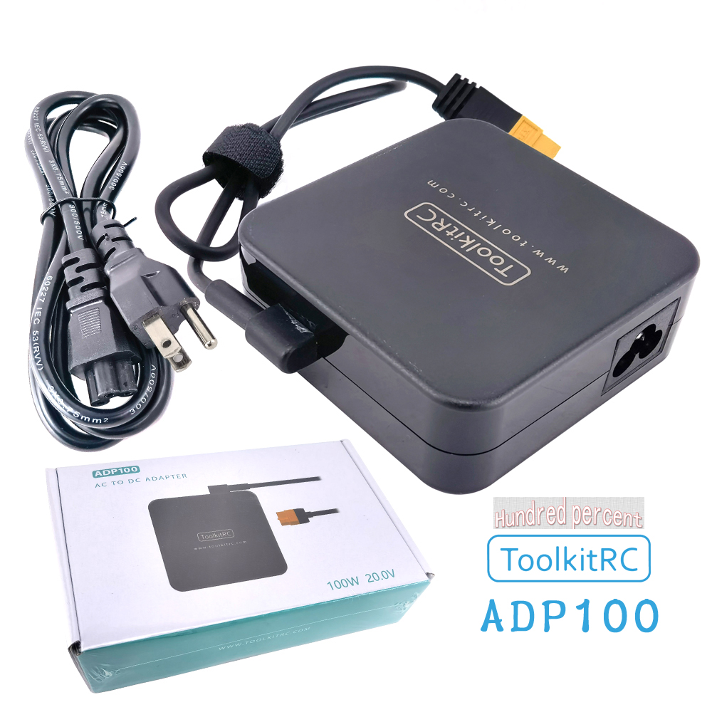 ToolKitRC ADP100 100W 20V Voeding Met XT60 Uitgangsadapter Voor M6D M6 M7 M6DAC ISDT Q8 Q6 GT Power Hota HTRC SkyRC Oplader