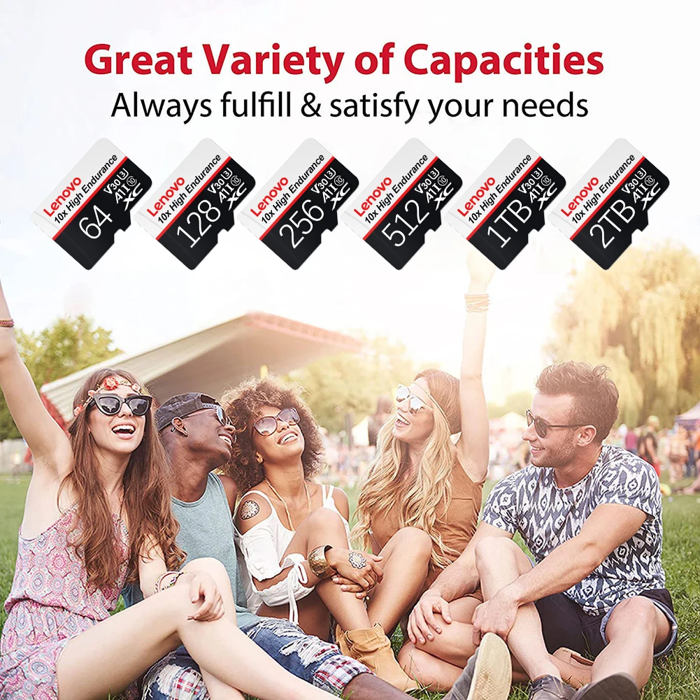 Original Lenovo New Micro TF SD Card 2TB 1TB High Speed Memory Card 512GB Class TF Card for Drone Equipment Switch PC Ps5 Game