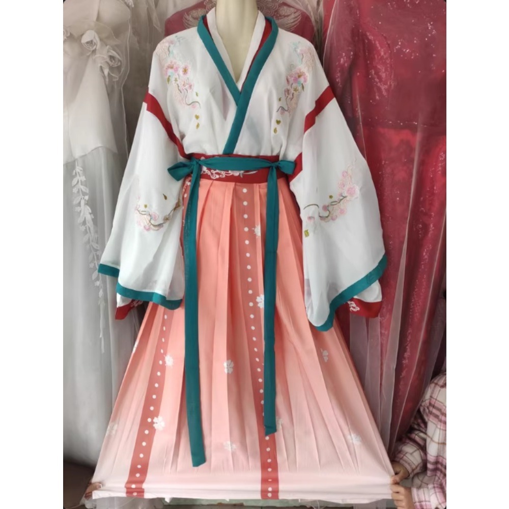 Vestido tradicional chino para mujer, ropa de moda Hanfu de hadas, bordado de estilo étnico, fiesta, espectáculo de escenario, Cosplay