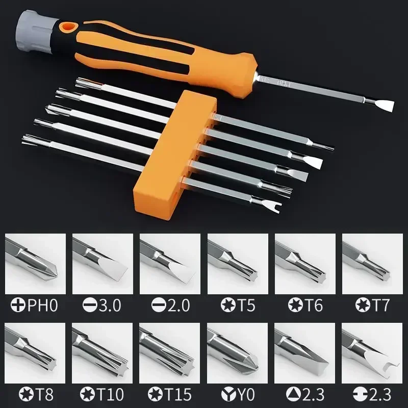 2025 new 12 In 1 Screwdriver Set Cross Flat Shaped Screwdriver Head Multifunctional Precision Handheld Maintenance Tool