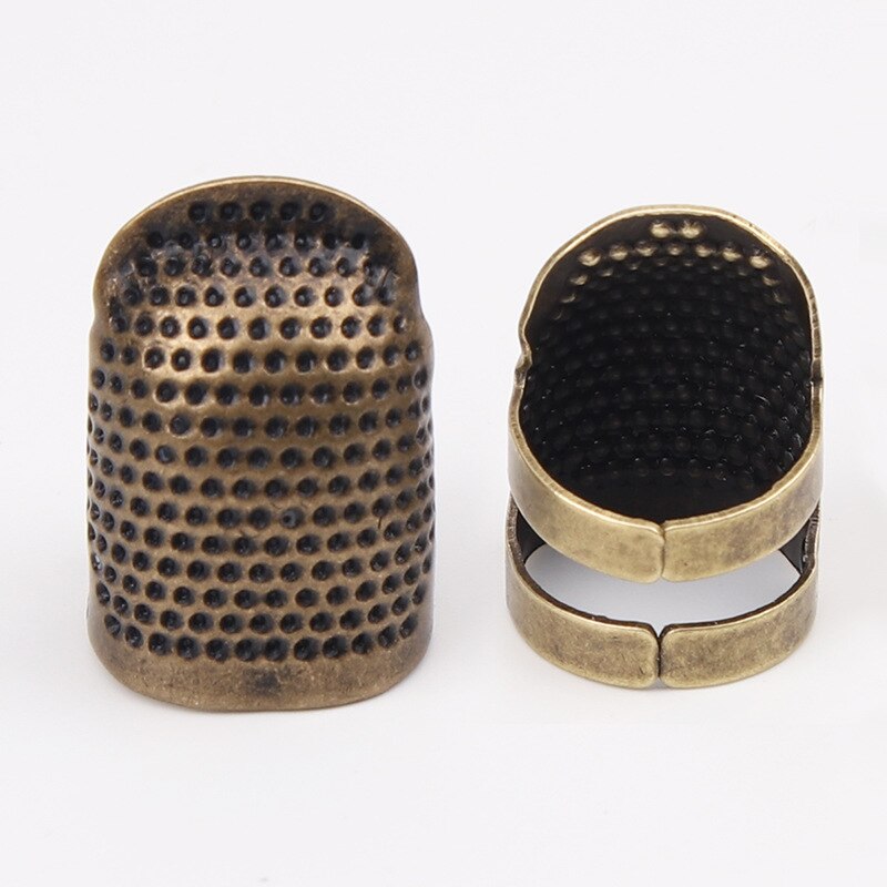 1pc Copper Thimble Sewing Retro Finger Protector Anti Slip Ring For Protect Fingers During Sewing Sewing Supplies Sewing Kit
