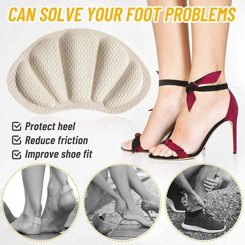 Anti-Verschleiß Ferse Einlegesohlen Schuhe Patch Anti-Schmerz Kissen Pads Fußpflege Einstellbar Atmungsaktive Schwamm Schuhe Selbstklebende Ferse Schutz