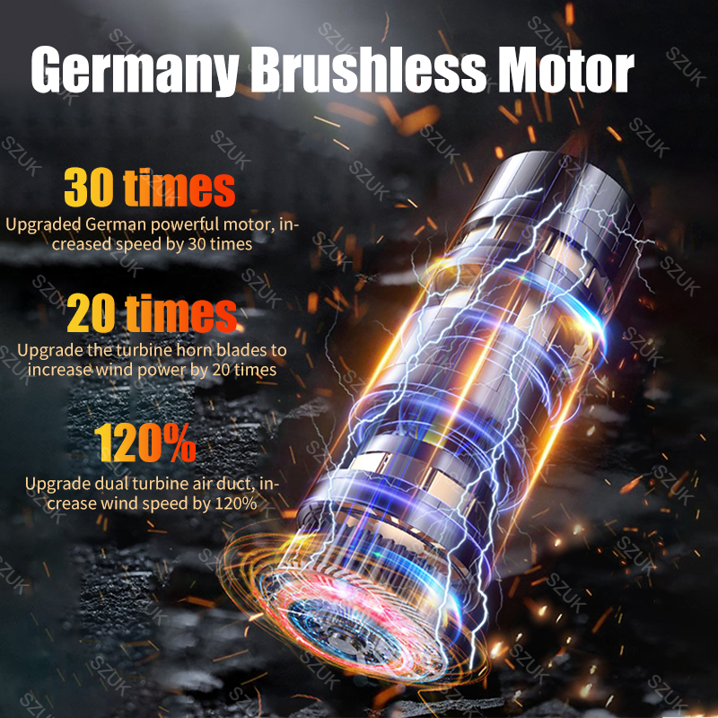 Aspirateur de voiture Mini puissant forte aspiration 2024 moteur sans brosse pour appareil ménager de voiture Machine de nettoyage sans fil portable