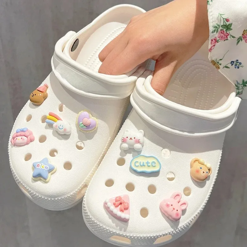 Shoe Charm 3D Cute Rainbow Bear Shoe Charms DIY Accessories Decorations for Clogs Slides Sandals Sneakers and Flip Flops