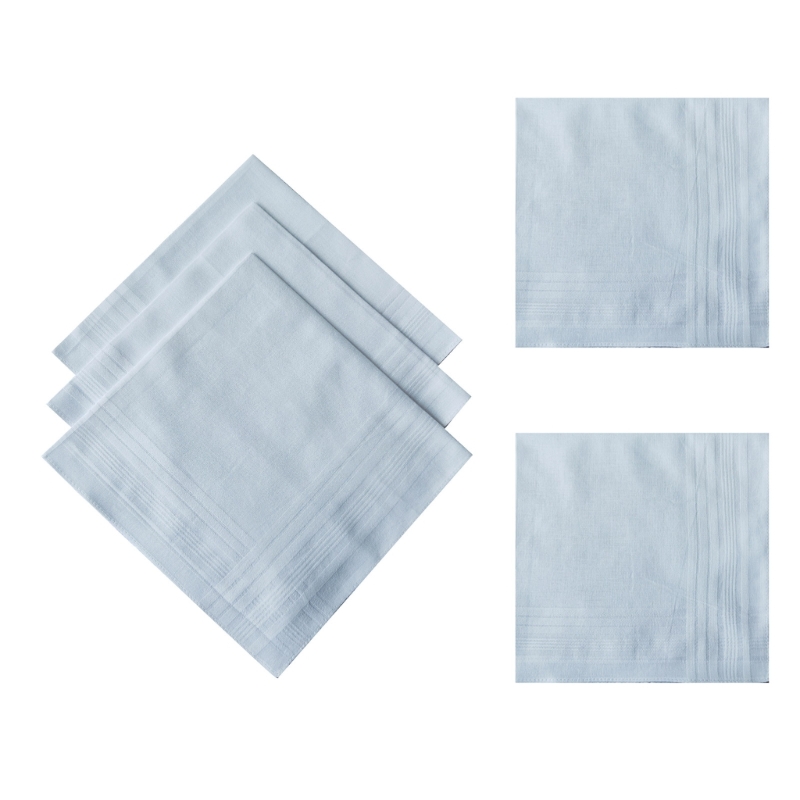 Lenço branco 40x40cm, toalha rosto negócios, lenços limpeza suor, 5 peças