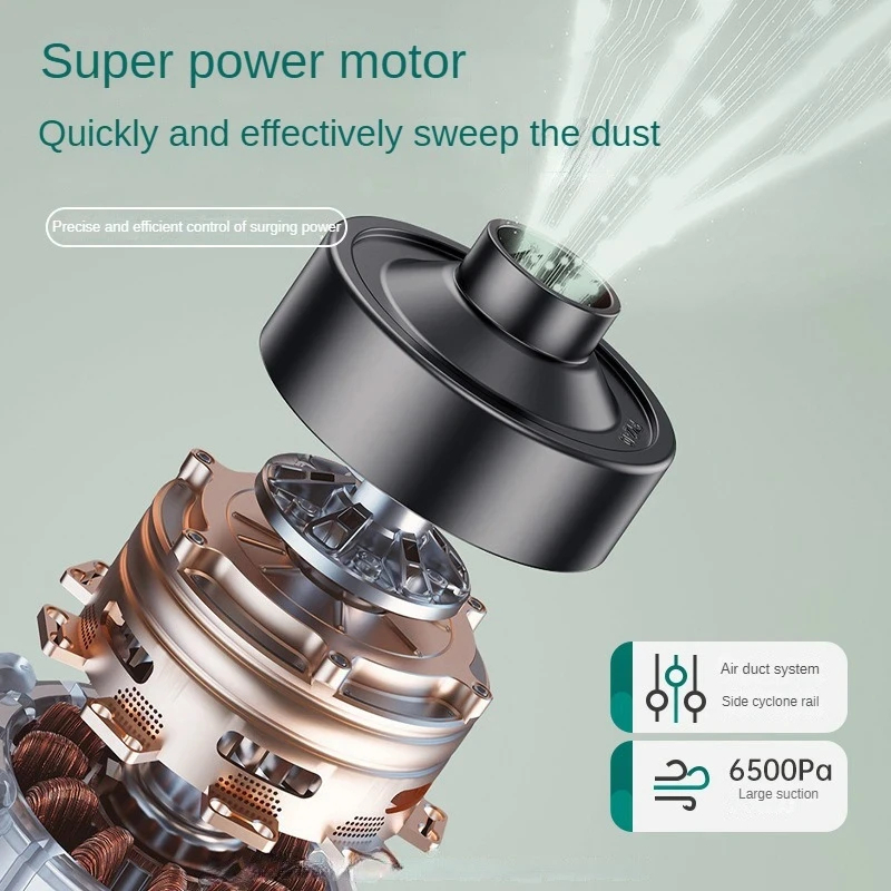 Wielofunkcyjne urządzenie domowe 6500Pa Maszyna czyszcząca Mocny bezprzewodowy odkurzacz samochodowy Metalowy sitko Przenośny ręczny