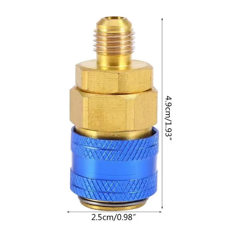 Freon R134A H/L Auto Car Quick Coupler Conector Adaptadores de Latão Ar Condicionado Refrigerante Medidor Coletor AC Ajustável