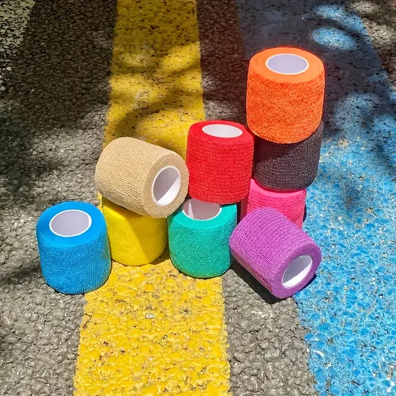 6pcs Self-Adhering BANDAGE Fixing BANDAGE ผ้าพันแผลสัตว์มือฉีกขาดผ้าพันแผลยืดหยุ่นกันน้ําสําหรับสัตว์เลี้ยง 5 ซม.X 4.5 M