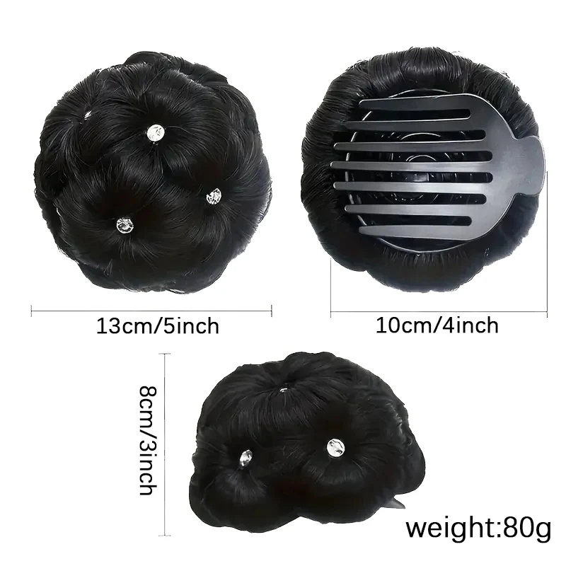 Elegant retro and dazzling diamond studded flower bun suitable for creating unique hairstyles designed specifically for women