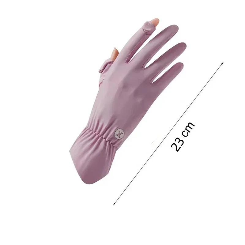 Zomer ijszijde koele ademende handschoenen voor buiten rijden en fietsen UV-bestendig touchscreen Flip elastische beschermende handschoenen