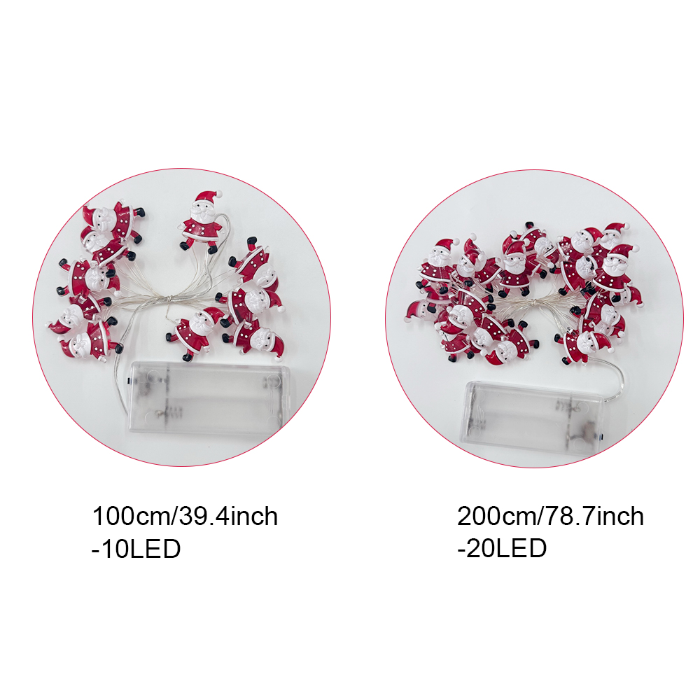 Runtowo Santa Claus Snowman LED Light String Christmas Decoration For Home Xmas Tree Ornament 2025 Navidad Gift 2026 New Year