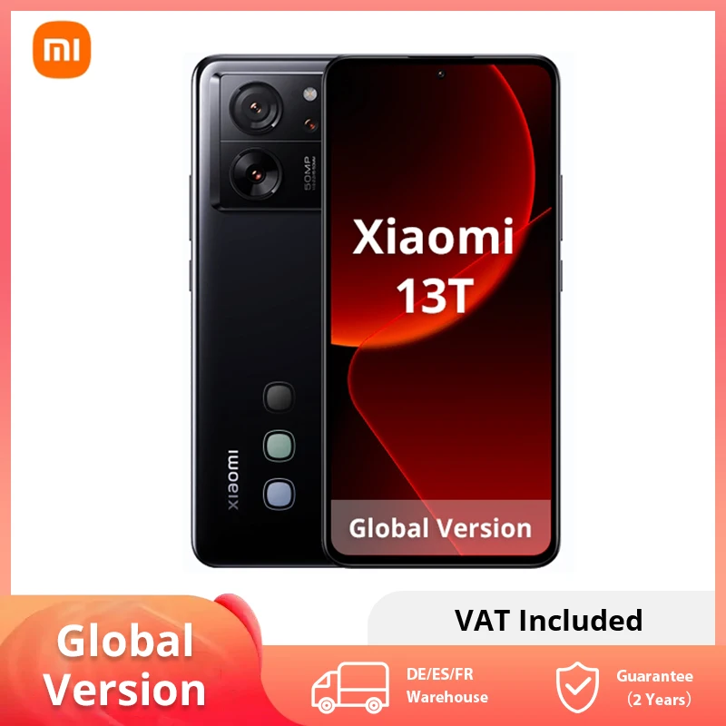 Versión Global Xiaomi 13T 5G Smartphone 144Hz AMOLED Displa 67W cargando 50MP Cámara Leica IP68 Agua MTK Dimensity 8200 Ultra