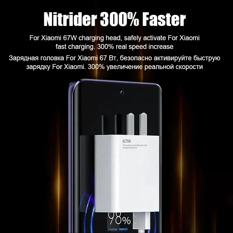 67W USB Super Fast Charger USB C PD Interface Phone Charger Adapter For iPhone15 Samsung Huawei Turbo Charge New 2025