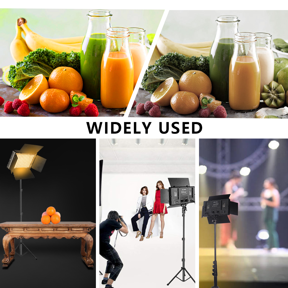 Nagnahz Luz de estudio fotográfico LED U800 para Tiktok Youbute Juego Iluminación de video en vivo Grabación de video portátil Lámpara de panel de fotografía Luz de relleno de video con soporte de trípode Luz cálida