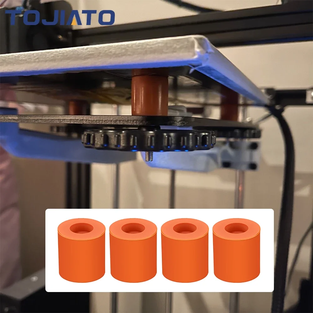 1-6 ชุดเตียงร้อน Leveling คอลัมน์ซิลิโคน Solid Spacer แพลตฟอร์ม Leveler สําหรับ CR10/ CR10S CR-X Ende-3 ELEGOO Kobra 3D ชิ้นส่วนเครื่องพิมพ์