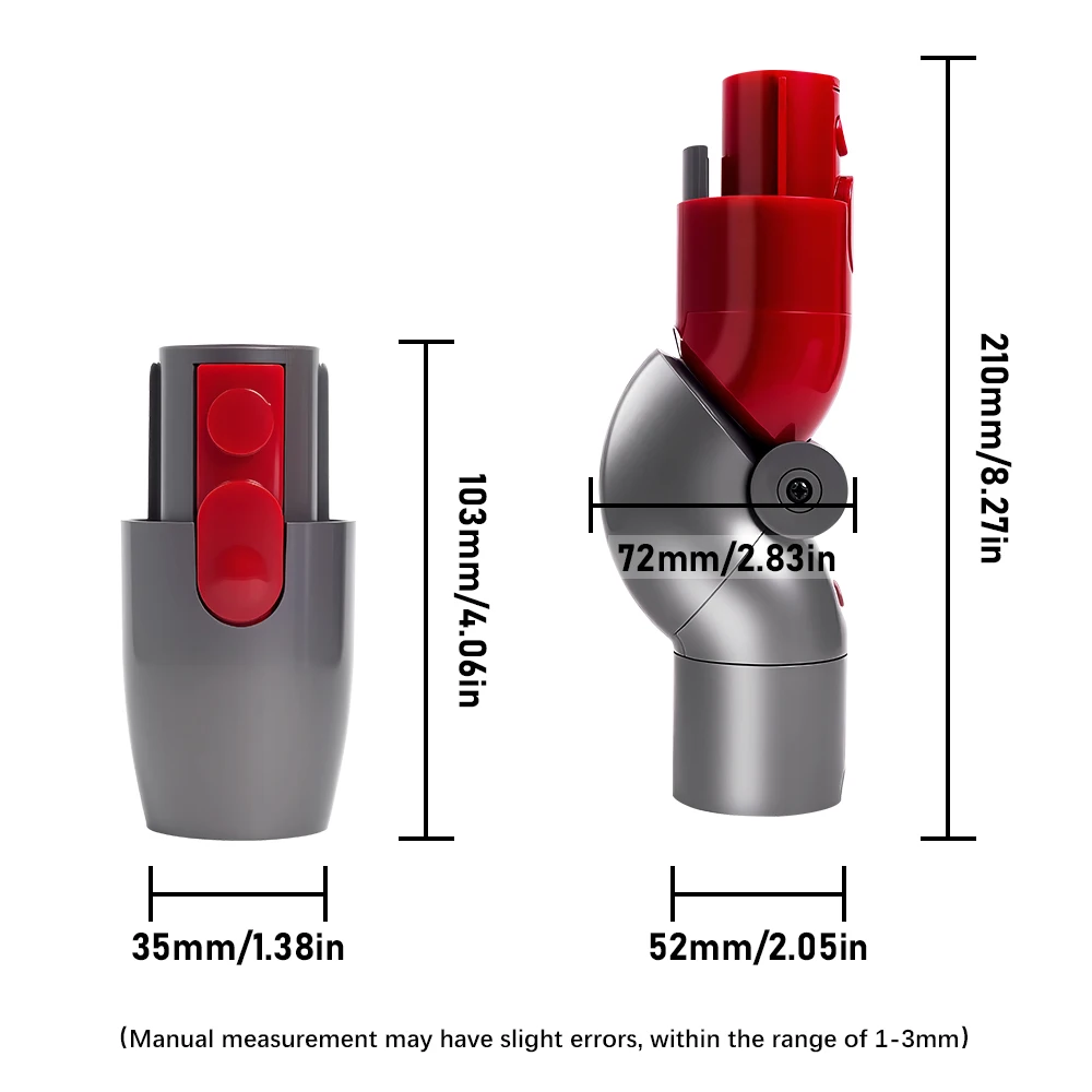 QUICK RELEASE ด้านบนด้านล่างอะแดปเตอร์อุปกรณ์เสริมสําหรับ Dyson V7 V8 V10 V11 V15 เครื่องดูดฝุ่น LOW REACH อะแดปเตอร์อะไหล่